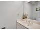 Bright bathroom with a large mirror, decorative plants, and a white vanity at 7557 S Cove Cir, Centennial, CO 80122