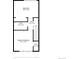 Second-floor floorplan featuring two bedrooms, one bathroom, and a hallway at 2279 Coronado Pkwy # B, Denver, CO 80229