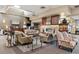 A cozy lobby offers comfortable seating and a fireplace at 695 S Alton Way # 5A, Denver, CO 80247
