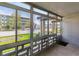 Enjoy neighborhood views from this screened-in patio space at 695 S Alton Way # 5A, Denver, CO 80247