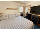 Bedroom with a large bed, window, and dresser at 2213 S Meade Street, Denver, CO 80219