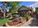 Landscaped backyard with patio and garden at 1445 Elm St, Denver, CO 80220