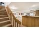 View of the finished basement featuring a bar area, carpeted stairs and recessed lighting at 17865 Smugglers Rd, Monument, CO 80132