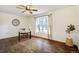 Bright home office with hardwood floors, and natural light with wooded views at 17865 Smugglers Rd, Monument, CO 80132