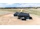 Lovely aerial view showcasing a modern home with walkout basement and surrounding landscape at 37094 Still Rock Pt, Elizabeth, CO 80107
