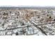 Aerial view of neighborhood in winter at 1770 Akron St, Aurora, CO 80010