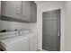 Laundry room with washer, dryer, and extra storage at 5567 E Asbury Ave, Denver, CO 80222