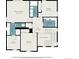 Detailed floor plan showcasing the layout of the second floor, including bedroom, bathroom and laundry room at 1953 Morgan Dr, Erie, CO 80516