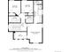 Floorplan of the upper level showing the layout of the bedrooms, bathrooms, and laundry room at 6619 Mariposa Ct, Denver, CO 80221