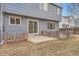 Backyard with fence, slider door and patio at 22162 E Alamo Ln, Centennial, CO 80015