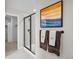 Modern bathroom featuring a glass-enclosed shower, stylish hardware, and neutral decor at 17112 W 91St Ln, Arvada, CO 80007
