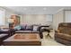 Cozy living room boasts plush leather seating and a classic coffee table at 19616 E Pinewood Dr, Aurora, CO 80016
