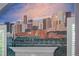 Close up of a beautiful mural above fireplace and white mantle at 222 S Olive St, Denver, CO 80230