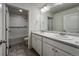 Bathroom with double vanity, bathtub, shower and natural light, perfect for relaxation at 2325 Mountain Sky Dr, Fort Lupton, CO 80621