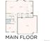 Layout of the main floor showcasing the living room, kitchen, garage, and other rooms at 2325 Mountain Sky Dr, Fort Lupton, CO 80621