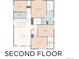Detailed layout of the second floor featuring bedrooms, bathrooms, and the Gathering room at 2325 Mountain Sky Dr, Fort Lupton, CO 80621