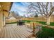 Inviting backyard featuring a grill and outdoor seating on a well-maintained wooden deck at 16397 E Wyoming Dr, Aurora, CO 80017