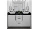 Contemporary bathroom with double sinks, sleek countertops, and ample storage space at 3635 Osage St, Denver, CO 80211