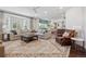 Bright living room featuring large windows, comfortable seating, and an open layout perfect for modern living at 10660 Weathersfield Ct, Highlands Ranch, CO 80129