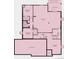 Basement floor plan showcasing a large recreation room, unfinished storage, and two bedrooms at 3884 Freestone Pt, Castle Rock, CO 80108