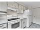 Bright kitchen features white cabinetry and appliances, providing a clean and functional space at 3061 W 92Nd Ave # 8B, Westminster, CO 80031