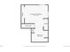 Floor plan of the basement, including the finished portion and a bathroom at 9665 Whitecliff Pl, Highlands Ranch, CO 80129