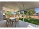 Covered backyard patio with an outdoor dining set and view of a landscaped yard at 10640 Nw Routt Way, Westminster, CO 80021