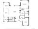 Detailed floor plan featuring living room, kitchen, bedrooms, bathrooms, dining area, pantry, foyer and laundry room with measurements at 20401 High Pines Dr, Monument, CO 80132