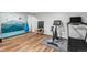 Finished basement featuring a climbing wall, swing, and exercise equipment for fitness and fun at 11037 Cambridge Pl, Parker, CO 80138