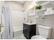 Well-lit bathroom features a shower, vanity, and modern fixtures at 2023 E 20Th Ave, Denver, CO 80205