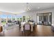 Bright dining area with backyard access in an open concept design, view to backyard at 2230 Rim Ridge Dr, Castle Pines, CO 80108