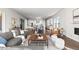 Open concept living space with modern kitchen and dining area. Great natural light at 2230 Rim Ridge Dr, Castle Pines, CO 80108