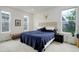 Bright bedroom features neutral walls, carpet, and large windows at 7029 Sagerock St, Castle Pines, CO 80108