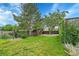 Serene backyard with mature trees, green lawn, and landscaping, perfect for outdoor enjoyment and relaxation at 10301 Owens Cir, Broomfield, CO 80021