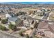 High angle showing back of home, fenced yard, patio, and neighborhood at 4206 Eagle Ridge Way, Castle Rock, CO 80104