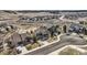 Wide aerial view showcasing this home and surrounding neighborhood at 4206 Eagle Ridge Way, Castle Rock, CO 80104