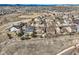 Wide-angle aerial view showing the layout of homes in the community at 4206 Eagle Ridge Way, Castle Rock, CO 80104