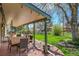Covered patio and backyard with a dining table and chairs at 12286 W Tennessee, Lakewood, CO 80228