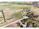 An aerial view showcasing multiple homes and land at 371 Buckskin Ct, Parker, CO 80138
