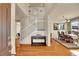 Two-story entryway with hardwood floors and a staircase at 16686 Rinker Way, Broomfield, CO 80023