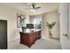 Home office with built-in desk and large window at 16686 Rinker Way, Broomfield, CO 80023