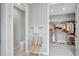 Walk-in closet with built-in shelving and natural light at 11950 Mosey Ct, Parker, CO 80138