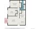 Floor plan of a unit featuring two bedrooms, one bathroom, and a balcony at 16359 W 10Th Ave # Yy3, Golden, CO 80401