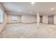 Spacious basement area with recessed lighting, neutral walls, and plush carpeting at 6863 E 132Nd Pl, Thornton, CO 80602