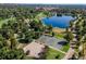 Aerial shot of a park with a lake, tennis courts, and a basketball court at 618 S Franklin St, Denver, CO 80209