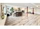 Spacious finished basement with a bar and an open area for entertaining or recreation at 295 Kitselman Dr, Castle Rock, CO 80104