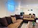 Comfortable living room featuring modern sofas, a coffee table, and stylish decor at 413 Jamaica St, Aurora, CO 80010