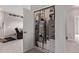 A peek inside the utility closet featuring a water heater and other mechanical components in a well-maintained home at 9318 Las Ramblas Ct # R, Parker, CO 80134