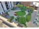 Relaxing courtyard with lush landscaping and seating areas at 1625 Larimer St # 807, Denver, CO 80202