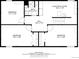 Floor plan displaying the basement layout with bedroom, bathroom, hall and electrical room dimensions at 576 S Tabor St, Elizabeth, CO 80107